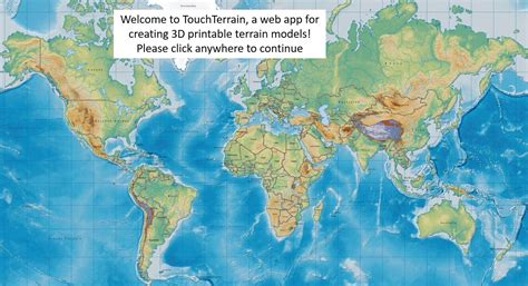 TouchTerrain: free, customizable terrain STLs of anywhere on Earth.